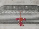a drawing of a woman laying on the floor