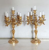 PAIRE DE CANDELABRES à cinq bras de lumière de style Louis X… (photo 2)