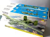 a box with a model of a plane in it