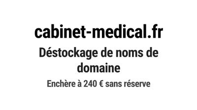 Nom de domaine cabinet-medical.