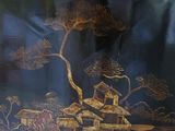a picture of a painting on the wall of a room