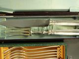 a silverware set in a case with a knife and fork