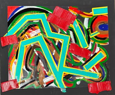 ECOLE CONTEMPORAINE Le chemin vert, jaune et rouge