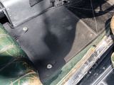 a close up view of the inside of an old car
