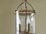 a light that is hanging from the ceiling in the room
