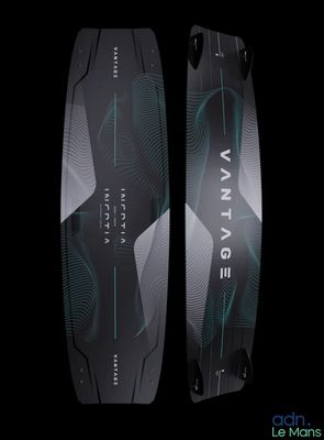 the front and back of a wake board with a design on it
