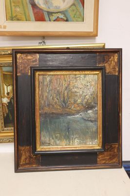 a picture of a painting on a table next to a painting