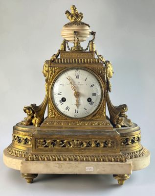 a clock that is sitting on top of a table