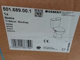a cardboard box with a picture of a toilet in it