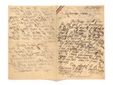 une vieille lettre manuscrite d'une femme qui écrit un poème