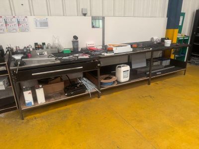 an image of a workbench in a garage