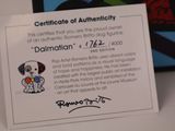 a sign that says certificate of authenticity with a picture of a dog on it