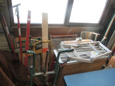 a room with a lot of tools in it