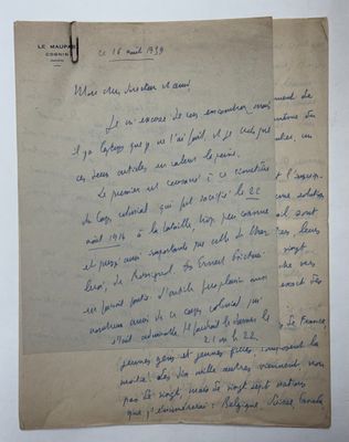 an old piece of paper with writing on it sitting on a table