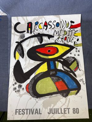 D'après Miro, "Festival de Carcassonne", affiche lithographi…