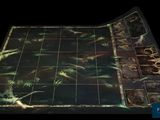 a close up of a game board with a lot of items on it