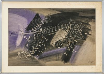 une image représentant un dessin en noir et blanc d'un bateau sur l'eau