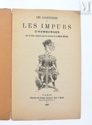 un vieux livre sur lequel figure le dessin d'un homme tenant une épée