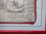 a picture of an old newspaper with a picture of a man on a horse