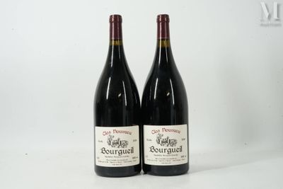 deux bouteilles de vin rouge posées l'une à côté de l'autre sur une table