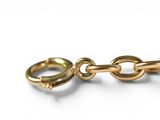 gold plated chain with two loops and a clasp