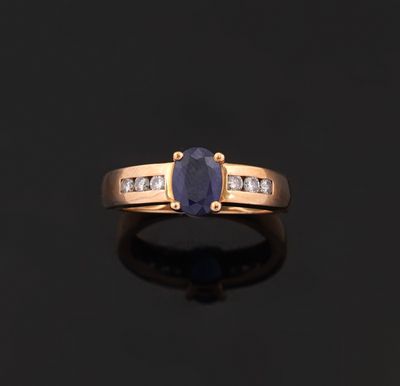 a sapphire and diamond ring