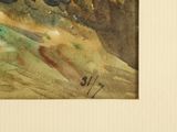 a picture of a painting of a man riding a motorcycle