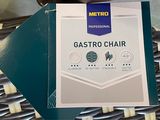 a box of gastro chair sitting on a wicker chair