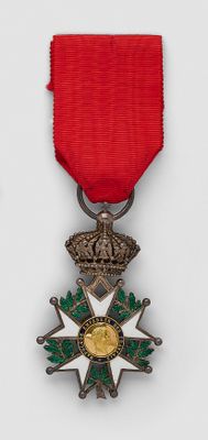 an image of a red ribbon with a star on it