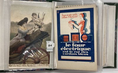 des livres sur une étagère dans une librairie, avec l'image d'une femme dans une calèche