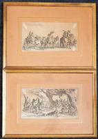 Jacques CALLOT, d'après. Cavaliers & Gueux.