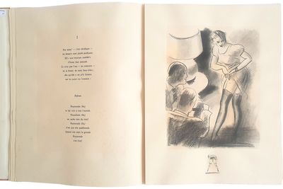 un livre ouvert sur lequel est dessiné un homme et une femme