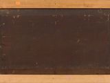 an old picture of a picture frame with a black background