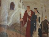 a picture of a painting on the wall of a building