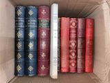 a box full of books that are sitting on a table