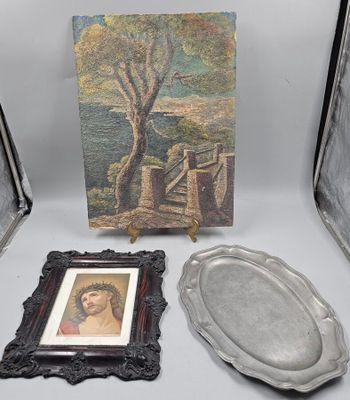 8 / MV5 / Lot comprenant : huile sur panneau 48 x 35 cm…