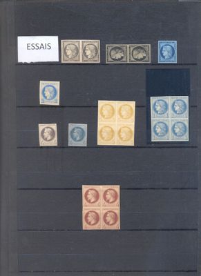 Une plaquette TP de France avec divers essais sans gomme, Cé…