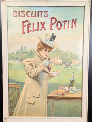 tableau représentant une femme buvant un verre de vin devant une table