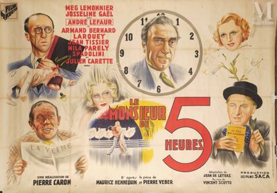 a poster of a movie with a clock on it