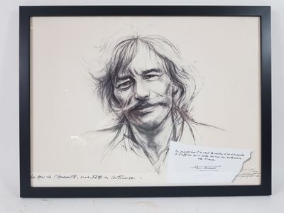 Ernest Pignon ERNEST, d'après - Portrait de Jean FERRAT - Im…