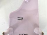 a small pink plate with a picture of a cat on it