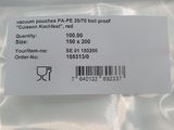 a close up of a plastic bag with a label on it
