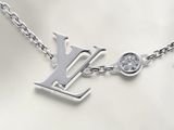 Collier Louis Vuitton orné d'un diamant, monté sur une chaîne en argent