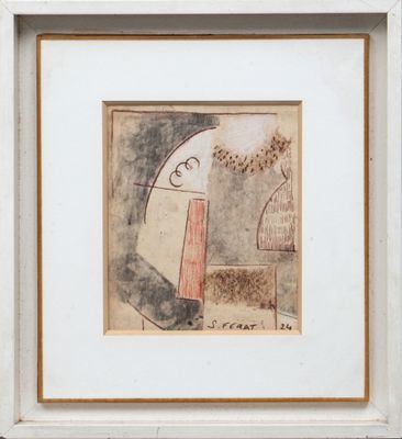 an image of a picture of a painting in a white frame