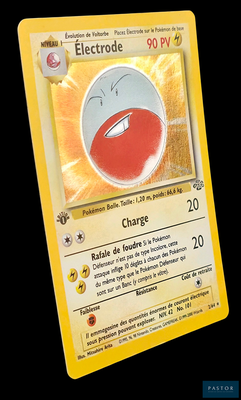 une carte Pokémon sur laquelle figure l'image d'un visage