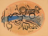 une image représentant le dessin d'une voiture recouverte de graffitis