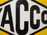 a yellow and black sign that says yacc on it