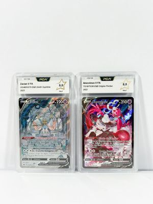 Réunion de 2 cartes Pokémon gradées du bloc de série Épée&Bouclier : - Photo 1