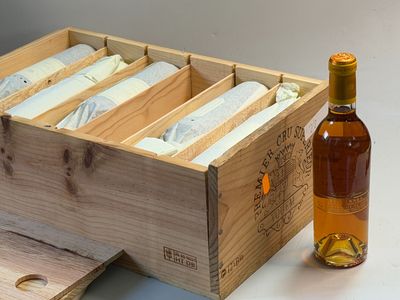 12 1/2 boutilles Château YQUEM 2003 1er GCC Sautens caisse b…