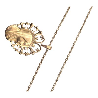 CHAINE DE COU de 60 cm et grande MEDAILLE signée Paul Brandt… - Photo 1